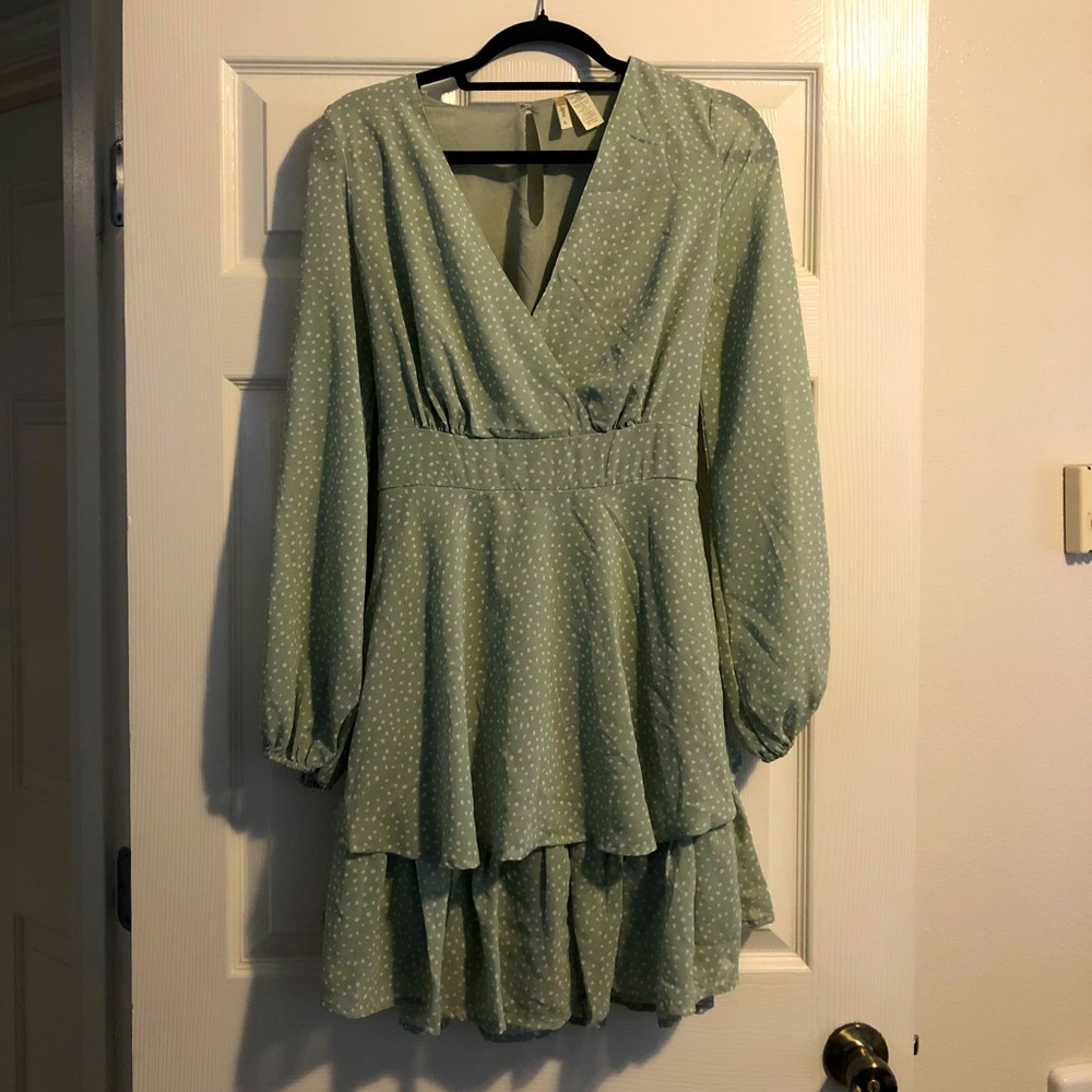 Light Green Polka Dot Dress
